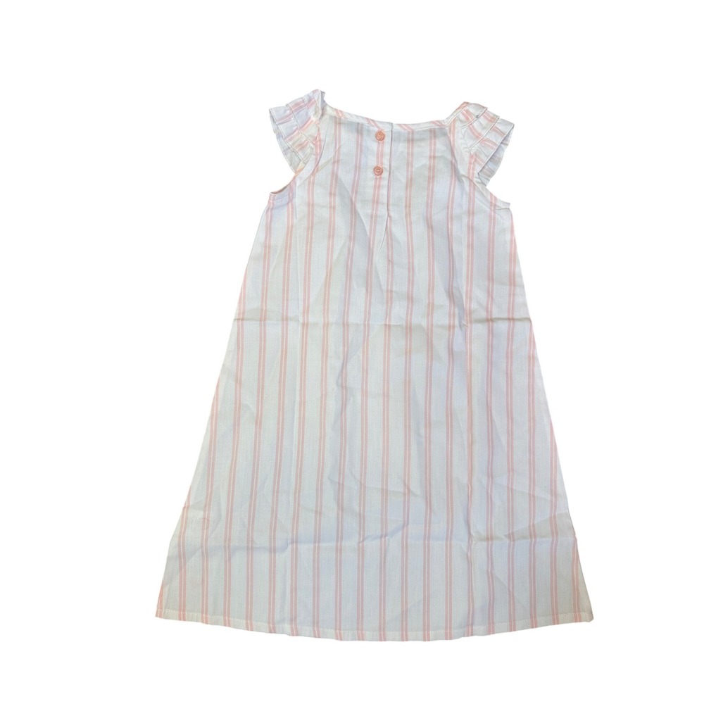 Petite Plume x The‎ Colony Hotel Amelie Nightgown Pink White Stripe Kids Size 3